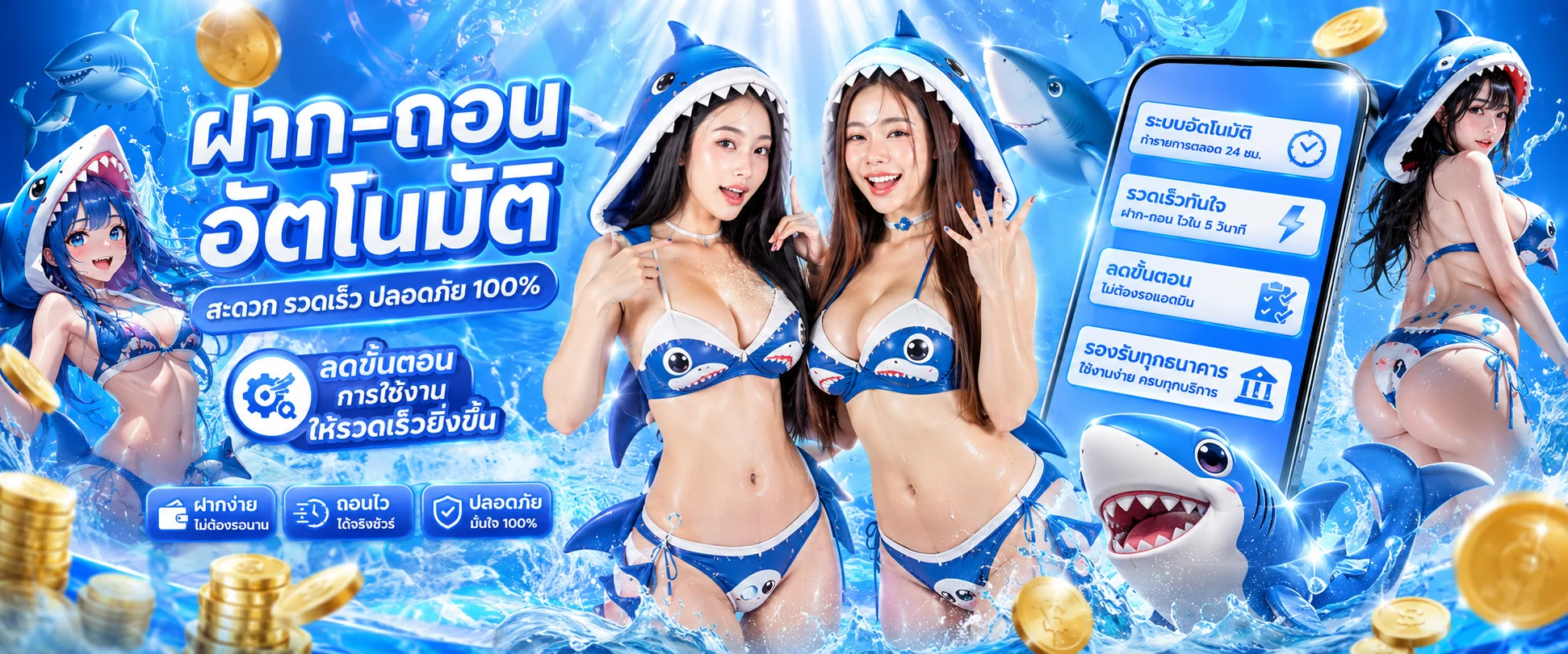 เกมสล็อตออนไลน์แตกง่ายบน TGASHARK จาก PG SLOT และ PRAGMATIC